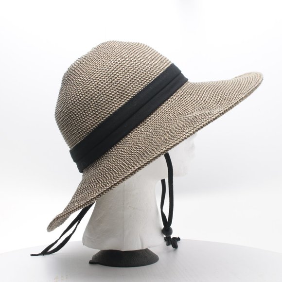 Solar Escape Accessories - Solar Escape Tan Black Vacation Beach Travel Garden Sun Hat One Size
